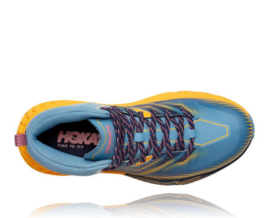 Tenis Hoka One One Trail Mujer Azules - Speedgoat Mid Gore-Tex 2 - YUJN37618